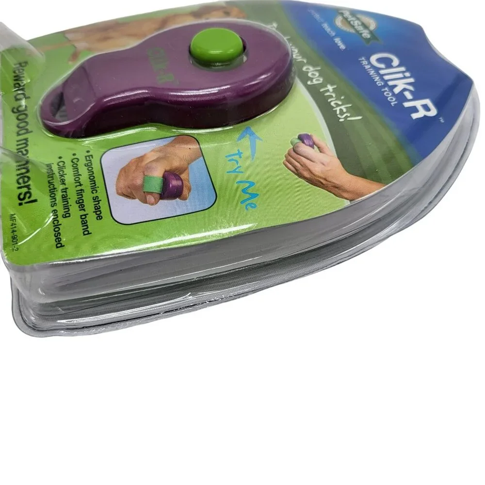 PetSafe Clik-R Click Training Tool For Dogs & Cats Purple Green